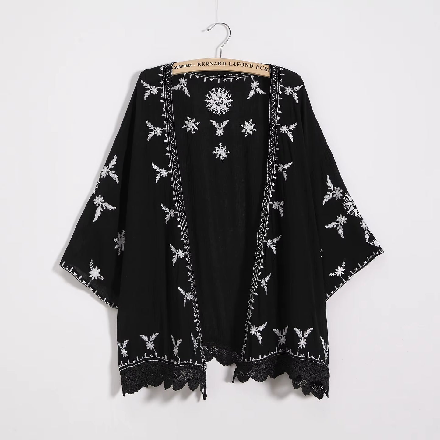 Women Embroidery Kimono Cardigan 2023 Boho Fashion Summer Shawl Shirt Blouse Sunscreen Lace Loose Tops Outwear Blusas Feminina