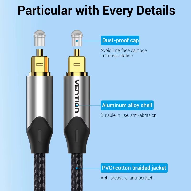 Digital Optical Audio Cable Toslink SPDIF Coaxial Cable 1M 2M for Amplifiers Blu-Ray Xbox 360 PS4 Soundbar Fiber Cable