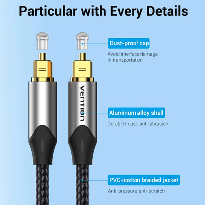 Digital Optical Audio Cable Toslink SPDIF Coaxial Cable 1M 2M for Amplifiers Blu-Ray Xbox 360 PS4 Soundbar Fiber Cable