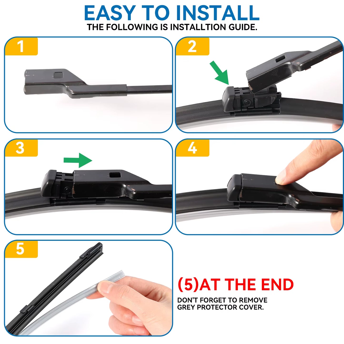 Erick'S Wiper Front & Rear Wiper Blades Set for Skoda Yeti 2009 - 2017 Windshield Windscreen Window Rain Brushes 24"+19"+11"