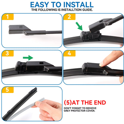Erick'S Wiper Front & Rear Wiper Blades Set for Skoda Yeti 2009 - 2017 Windshield Windscreen Window Rain Brushes 24"+19"+11"