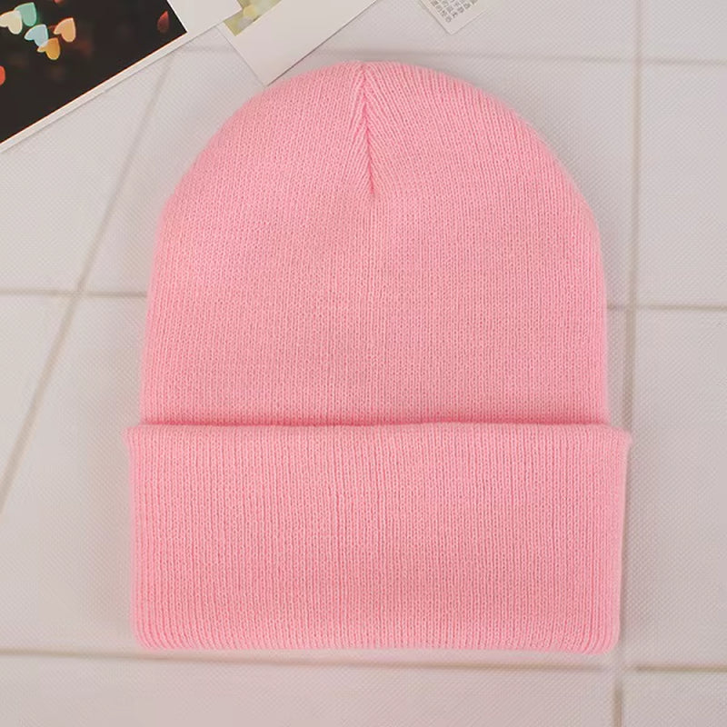 Solid Color Winter Hats for Woman New Beanies Knitted Cute Hat Girls Autumn Female Beanie Caps Warmer Bonnet Ladies Casual Cap