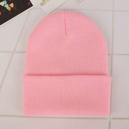 Solid Color Winter Hats for Woman New Beanies Knitted Cute Hat Girls Autumn Female Beanie Caps Warmer Bonnet Ladies Casual Cap