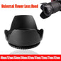 Universal Lens Hood 49Mm 52Mm 58Mm 55Mm 62Mm 67Mm 72Mm 77Mm 82Mm Screw-In Tulip Petal Flower Filter Thread Camera Lente Protect