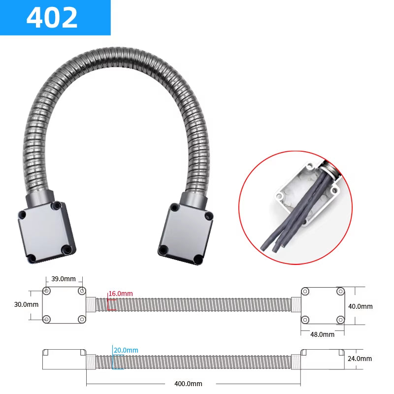Door Loop Electric Stainless Steel Exposed Mounting Protection Sleeve Cable Line for Control Lock Door Lock