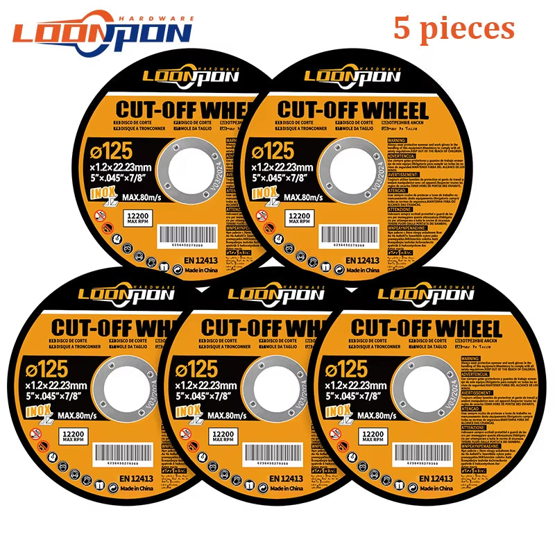 125Mm Cutting Disc Metal Cut off Wheel Angle Grinder Disc Slice Fiber Reinforced Grinding Blade Cutter for Metal Iron 5-50Pcs
