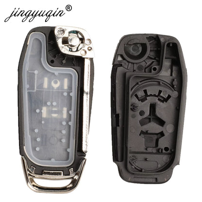 2/3/4 Button Flip Folding Car Key Shell Case for Ford Focus Fusion Mk2 Mk7 Explorer Ranger Uncut Blank HU101 Blade