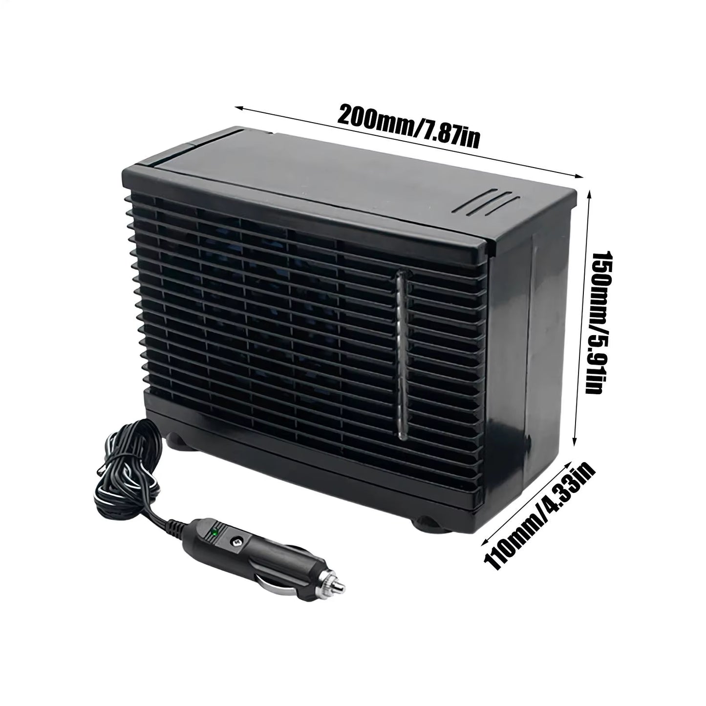 Car Air Conditioner Mobile Vehicle Air Conditioner 12V Water Tank Design Compact Cooling Appliance for Travel Commuting Camping