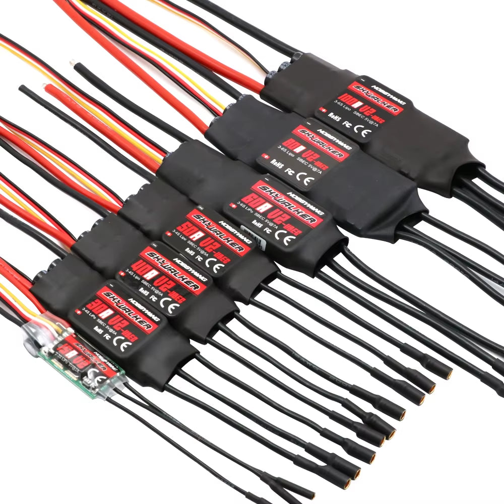 Hobbywing Skywalker 40A 50A 60A 80A 15A 20A 30A 100A 120A V2 ESC Speed Controller with UBEC for RC Airplanes Helicopter