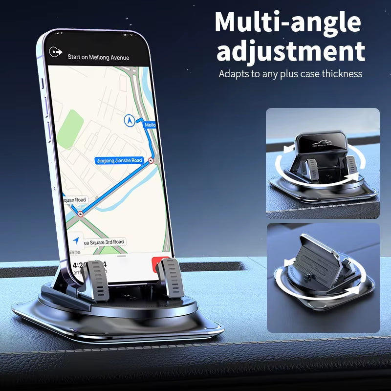 Car Phone Holder with Stable and Anti-Slip Design for Dashboard and Table Use,With Rotatable Landscape and Portrait Adjustment