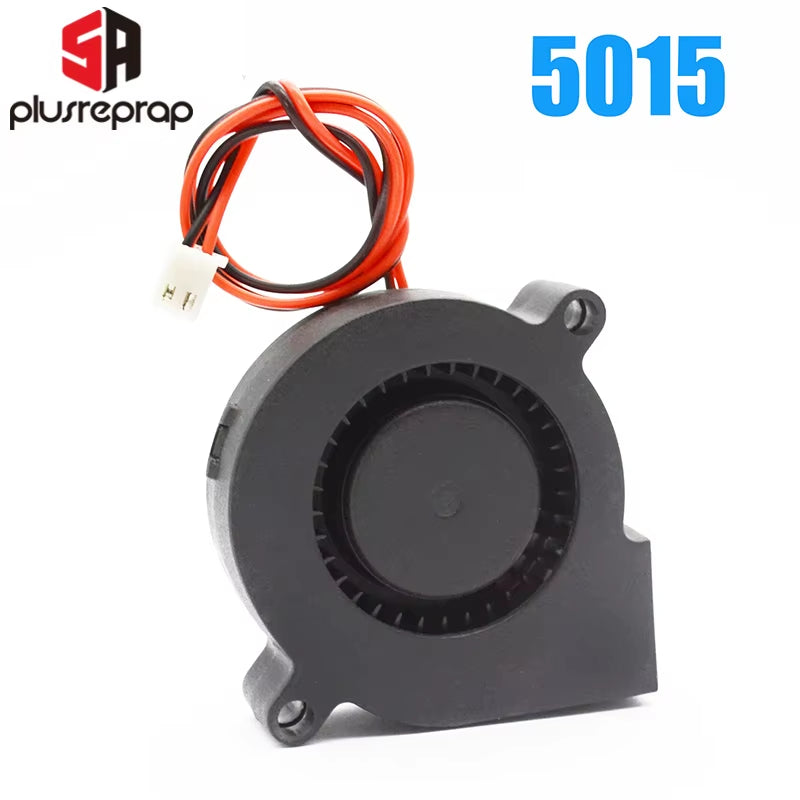 5015 12V 24V Cooling Turbo Fan Brushless Extruder DC Cooler Blower 50X50X15Mm Black Plastic Fan for Reprap 3D Printer
