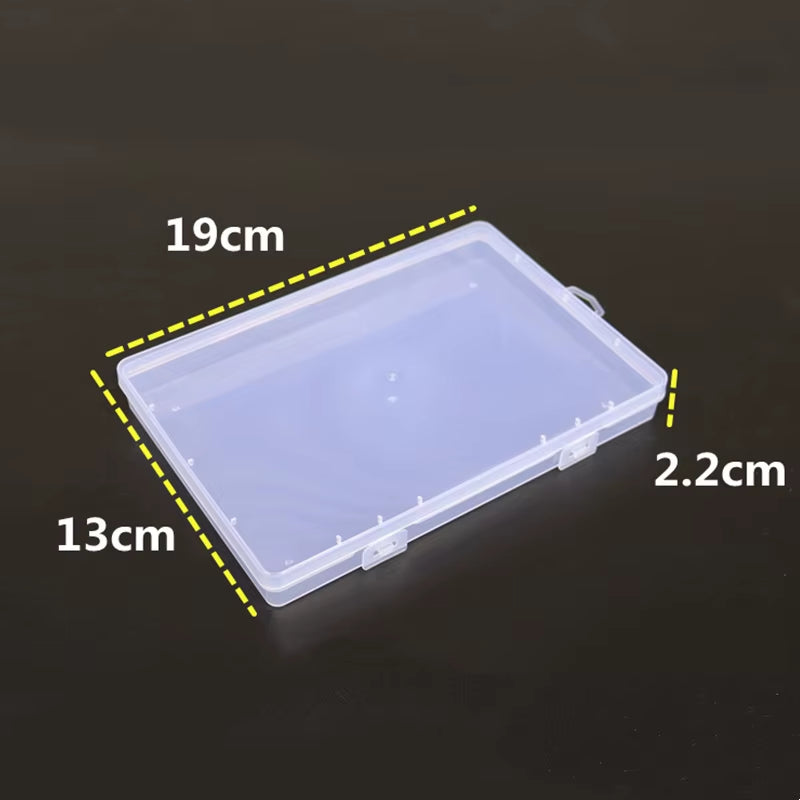 1Pcs Square Transparent Plastic Storage Box Case 10/24 Slot Adjustable for Pills Jewelry Beads Earring Case Organizer
