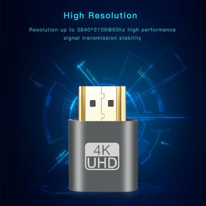 1Pcs VGA Virtual Display Adapter Hdmi-Compatible 1.4 DDC EDID Dummy Plug Headless Ghost Display Emulator Video Card Lock Plate