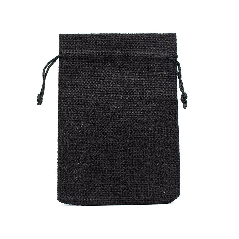 50Pcs/Lot Drawstring Natural Burlap Bag Jute Gift Bags Multi Size Jewelry Packaging Wedding Bags with Candy Bag Can Custom Logo