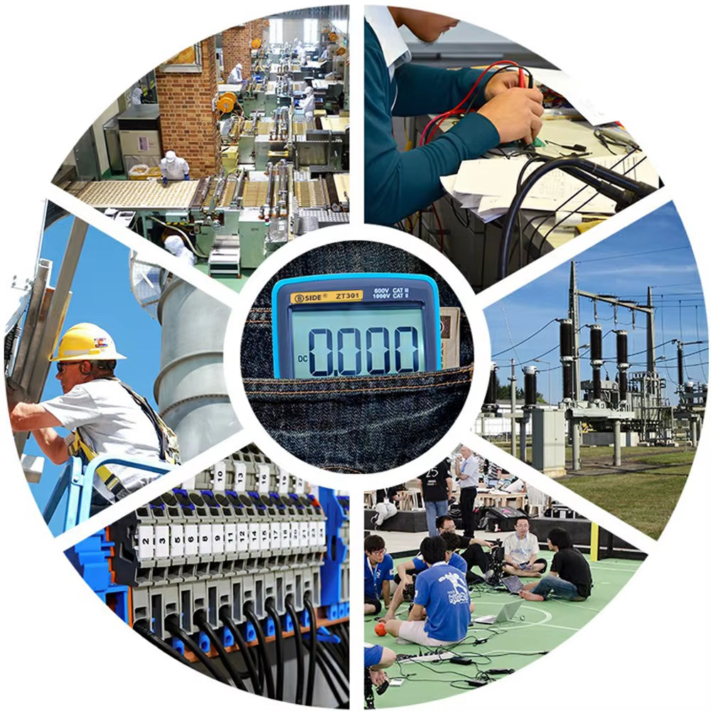 Digital Multimeter Auto Range True RMS 8000 High Precision Ammeter Voltmeter Smart Capacitor Temperature NCV Ohm Hz Tester