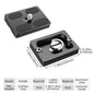 Universal Aluminum Alloy Quick Release Plate Tripod Mount Adapter with 1/4 Screw for Benro Arca Swiss Ball Head and Camera