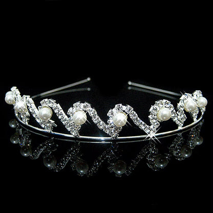 Princess Crystal Tiaras and Crowns Headband Kid Girls Love Bridal Prom Crown Wedding Party Accessiories Hair Jewelry