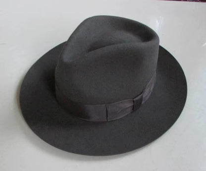 Wool Fedora Hat Unisex Felt Fedoras Hats Adult Fashion Trilby Hats Popular Headwear Wool Fedora Trilby Hats Man'S Cap B-8130