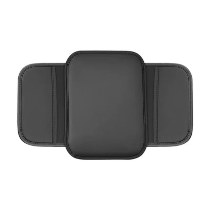 Car Center Console Protector Cover Upgraded Armrest Box Cushion Arm Rest Mat with Side Storage Pocket PU Leather Car Accessories