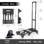 Trolley with Brakes Cargo Trolley Car Home Portable Trolley Foldable Outdoor Small Trailer Six Wheels