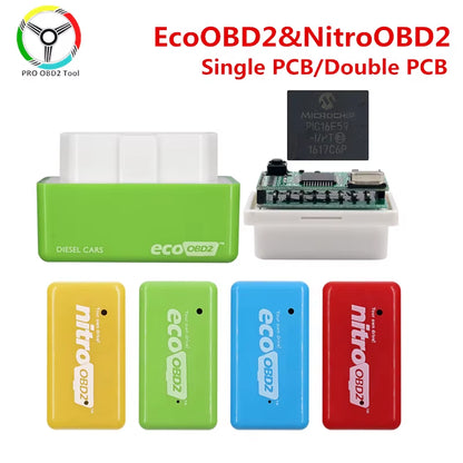 15% Fuel save Ecoobd2 Nitro Obd2 for Benzine Petrol Gasoline Cars Eco OBD Diesel Nitro OBD2 Chip Tuning Box Plug&Driver