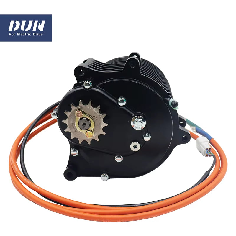 QS138 3KW V3 70H 72V 100KMH PMSM Mid-Drive Motor with Fardriver ND72360,DKD Display,T08 Throttle for Electric Moped Motorcycle