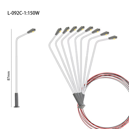 50Pcs 1:75-1:500 Scale Diorama Architectural Metal Lamp Model 3V LED Toys Miniature Light Railway Train Layout Kit for Scene