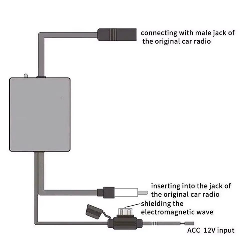 Auto Car Radio FM Antenna Signal Booster Amplifier ANT-208 Enhancer Device Android Player Antenna Signal Booster 12V FM/AM Car A