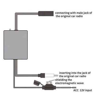 Auto Car Radio FM Antenna Signal Booster Amplifier ANT-208 Enhancer Device Android Player Antenna Signal Booster 12V FM/AM Car A