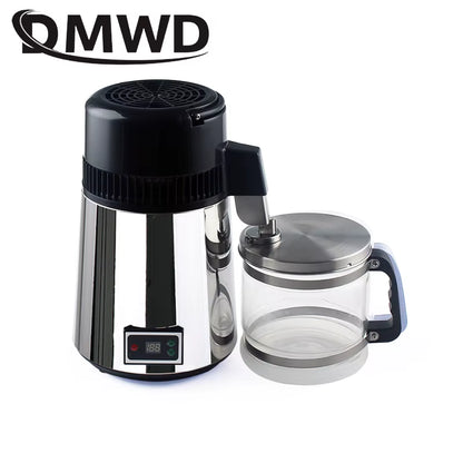 Pure Water Distiller 4L Dental Distilled Water Machine Filter Stainless Steel Electric Distillation Purifier Jug 110V 220V