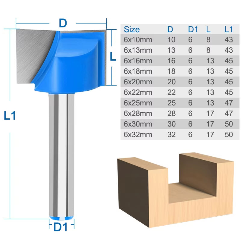 1Pc 28Mm Wood Trimmer Bottom Cleaning Engraving Bits 6Mm Shank CNC Milling Cutter Wood Router Bit
