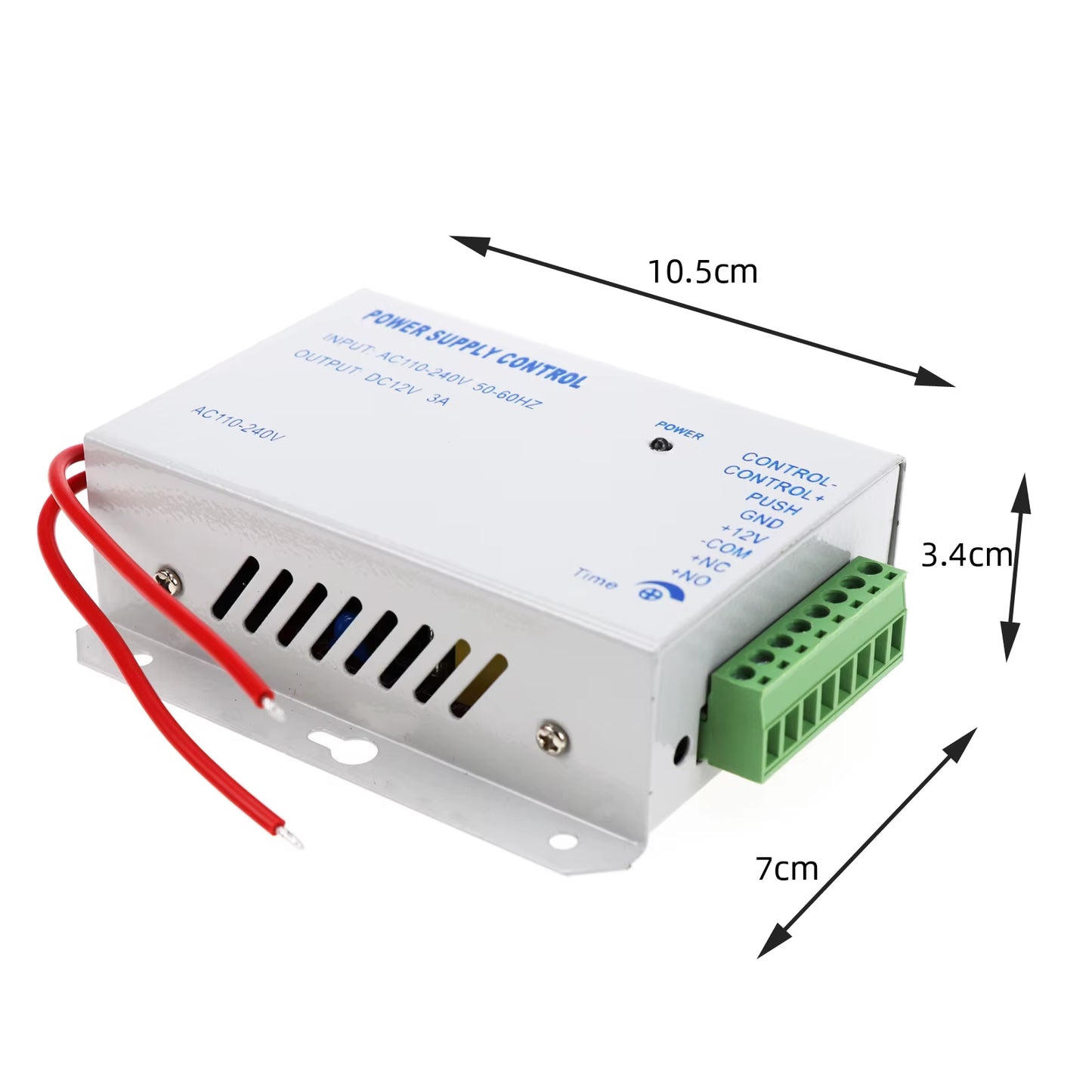 Access Control Power Supplier Transformer DC 12V 3A Door System Switch AC 110~240V Delay Time Max 15S High Quality Control