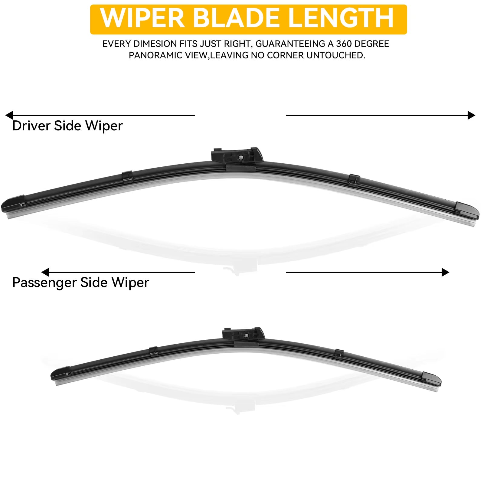 Erick'S Wiper LHD Front Wiper Blades for VW Jetta 6 MK6 A6 Passat CC 2012 - 2018 Windshield Windscreen Window Brush 24"19"