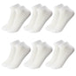 6 Pairs Breathable Men'S Socks Short Ankle Elastic Solid Color Mesh High Quality Business Unisex Sokken plus Size EU38-47
