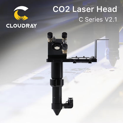 C Series CO2 Laser Head Dia.18 FL38.1& Dia.20 FL50.8 / 63.5/101.6Mm Mount for Laser Engraving Cutting Machine(Black)