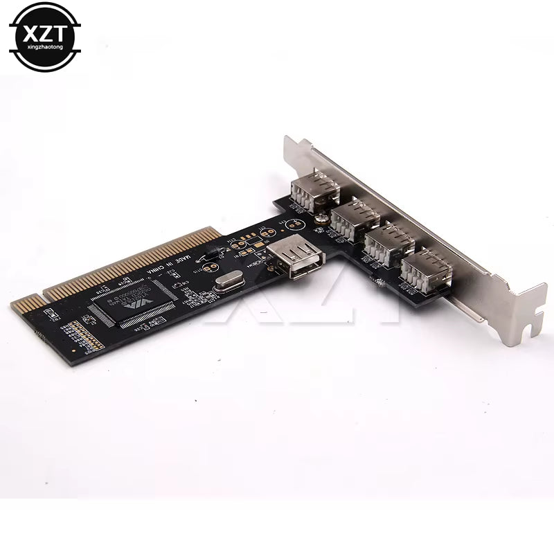 Newest Arrival USB 2.0 4 Port 480Mbps High Speed via HUB PCI Controller Card Adapter PCI Cards
