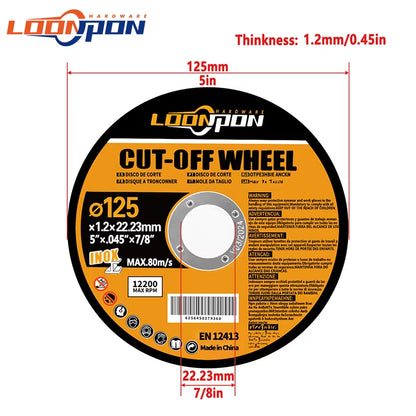 125Mm Cutting Disc Metal Cut off Wheel Angle Grinder Disc Slice Fiber Reinforced Grinding Blade Cutter for Metal Iron 5-50Pcs