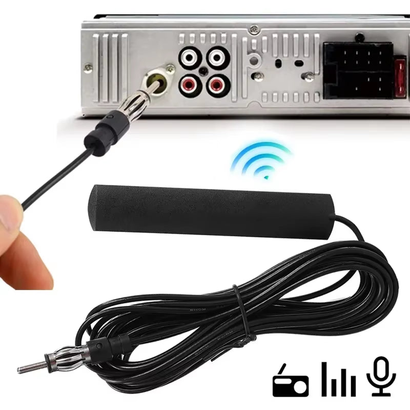 Universal Car Electronic Radio Antenna 5/3M Car AM FM Radio Antenna Signal Amplifier Booster Antena Booster 12V
