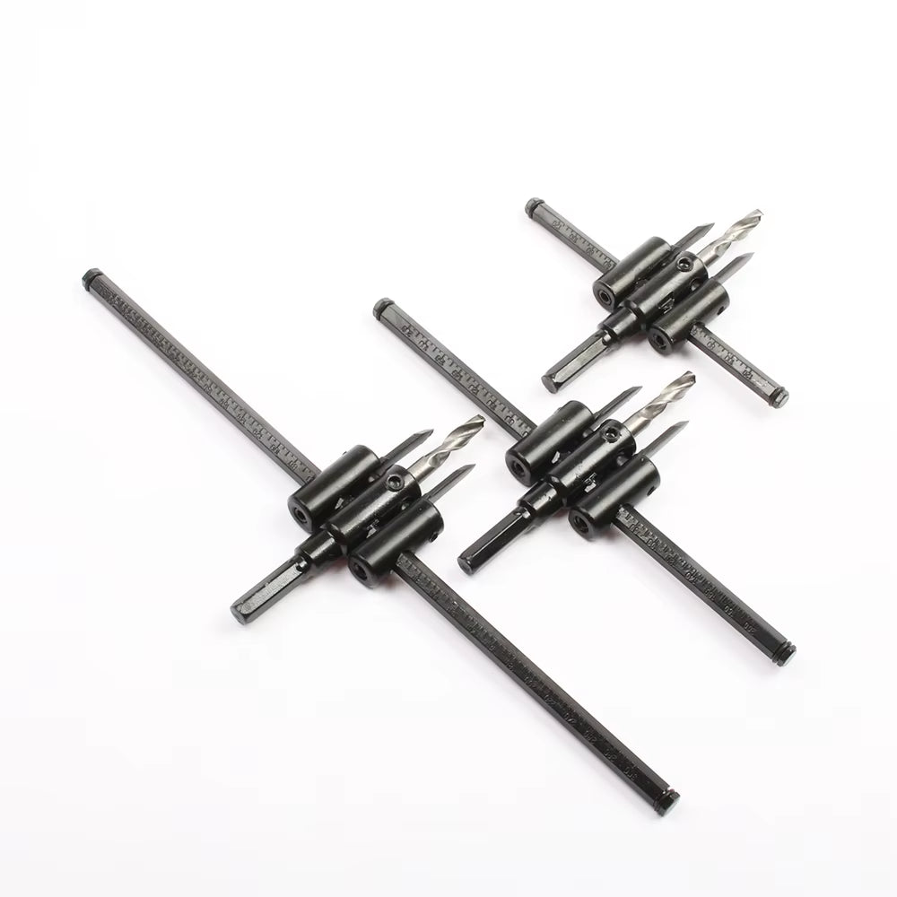 LUBAN Adjustable Metal Wood Circle Hole Saw Drill Bit Cutter Kit DIY Tool 30Mm-120Mm Black Alloy Blade 30Mm-200Mm 30Mm-300Mm