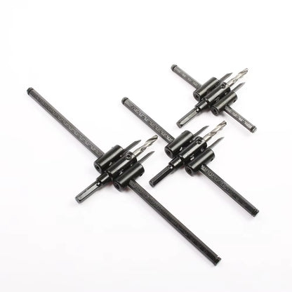 LUBAN Adjustable Metal Wood Circle Hole Saw Drill Bit Cutter Kit DIY Tool 30Mm-120Mm Black Alloy Blade 30Mm-200Mm 30Mm-300Mm