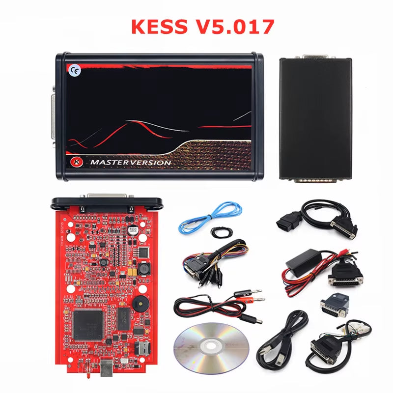 Online 2.80 EU Red  V5.017 OBD2 Manager Remap Kit KTAG V7.020 4 LED BDM Frame 22Pcs Adapters K-TAG 2.25 ECU Flash Tool