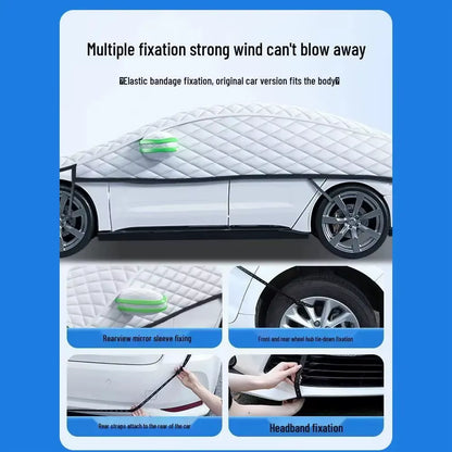 Car Cover Outdoor Protection Waterproof Four Seasons Windshield Protection Hail Protector Snow Cover Sunshade Frost Cover Parts