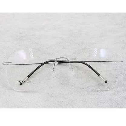 Titanium Rimless Fashion Designer Eyeglasses Optical Glasses Frame Men and Women Eyewear Lightweight Flexible Spectacle