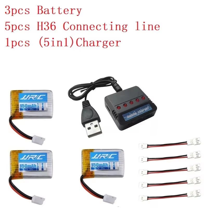Original JJRC H36 Battery 3.7V 150Mah for JJRC E010 E011 E012 E013 Furibee F36 RC Quadcopter Parts Lipo Battery and Charger