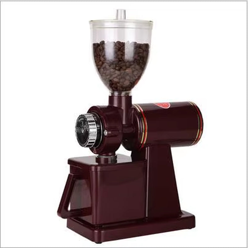 Electric Coffee Grinder 600N Coffee Mill Machine Coffee Bean Grinder Machine Flat Burrs Grinding Machine 100W Red/Black