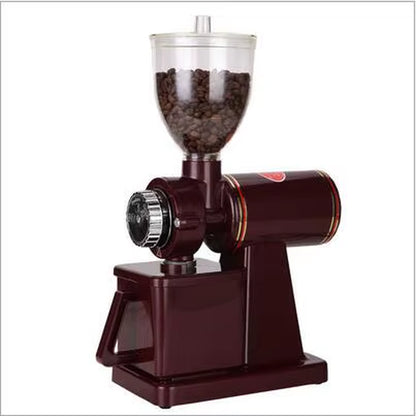 Electric Coffee Grinder 600N Coffee Mill Machine Coffee Bean Grinder Machine Flat Burrs Grinding Machine 100W Red/Black