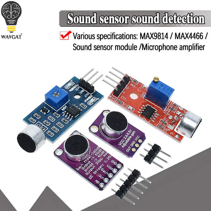 Selling Sound Sensor Module Sound Control Sensor MAX4466 Max9814Switch Detection Whistle Switch Microphone Amplifier for Arduino