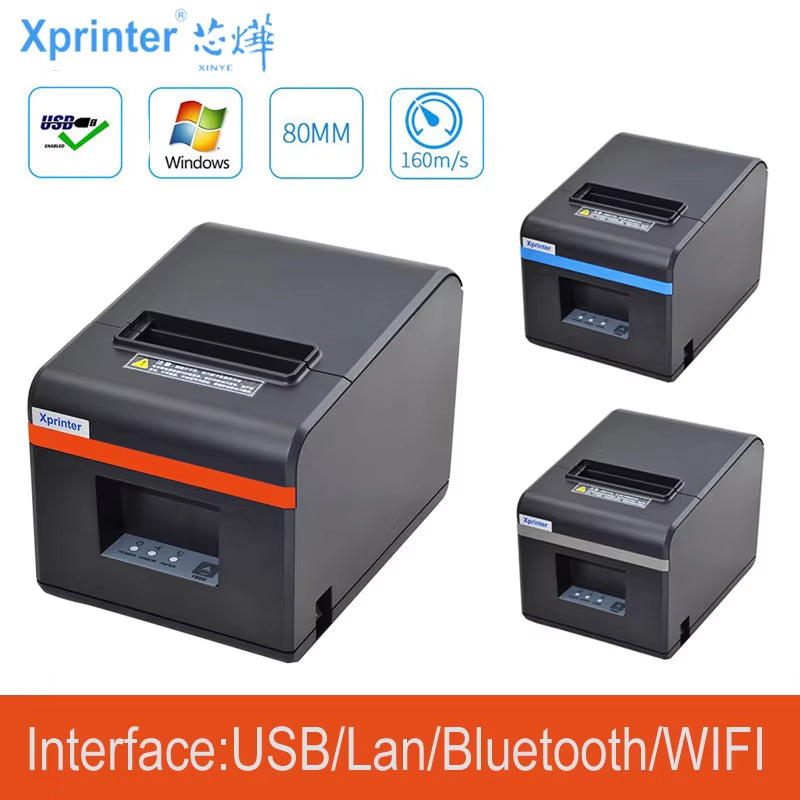 80Mm Auto-Cutter Thermal Receipt/Bill Printer 200MM/S POS with Usb/Ethernet/Bluetooth/Wifi for Kitchen/Restaurant