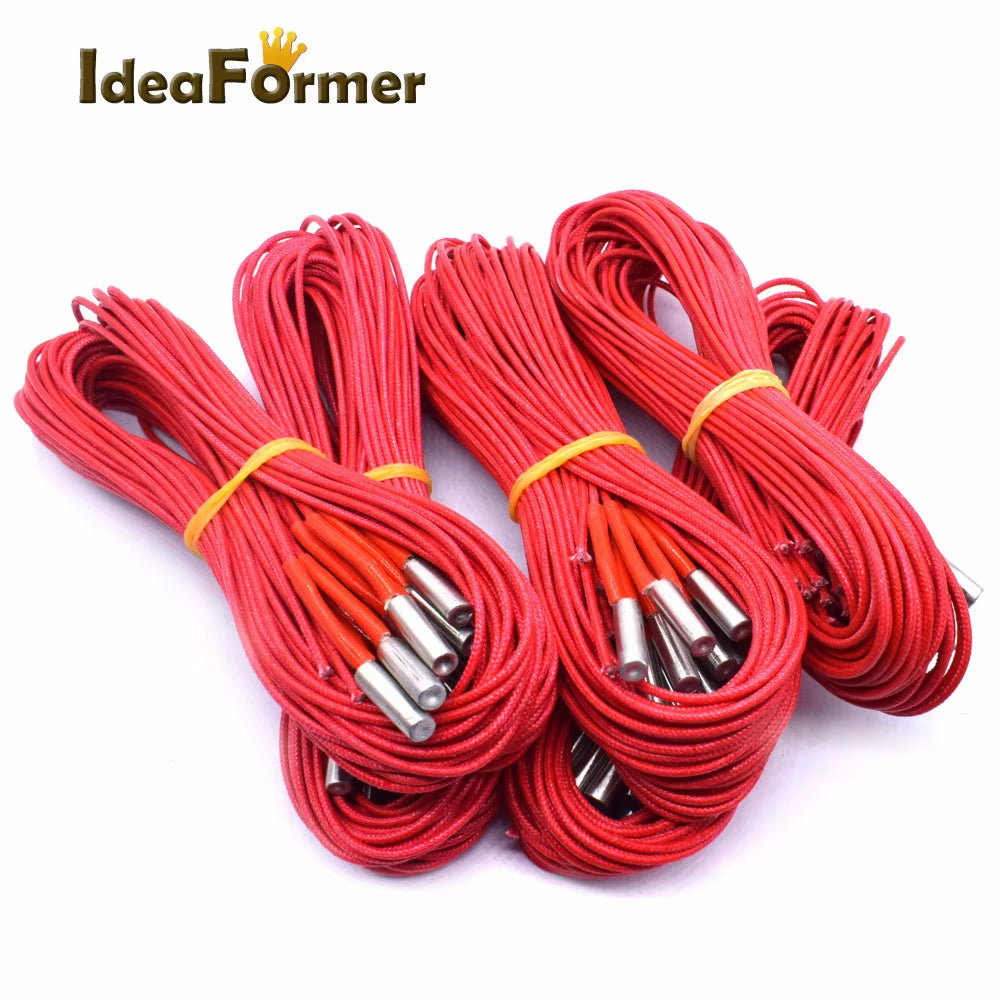 2Pcs 3D Printer 12V/24V 40W Reprap 12V/24V 40W Ceramic Cartridge Heater for 3D Printer Prusa Mendel IR3