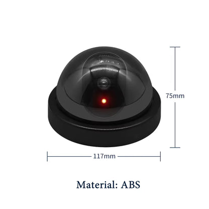 Creative Black Plastic Dome CCTV Dummy Camera Flashing Led Fake Camera Power via AA Battery Surveillance Security System